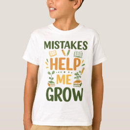 Camiseta Errores Me Ayudan a Crecer Mentalidad Motivacional