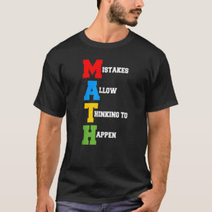 Camiseta Errores Permiten Que El Pensamiento Ocurra Matemát