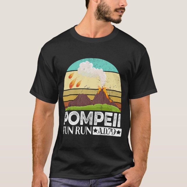 Camiseta Erupción De Pompeya Del Monte Vesubio En 79 Fun Ru (Anverso)