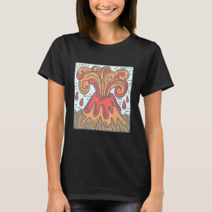 Camiseta erupción de volcán montaña
