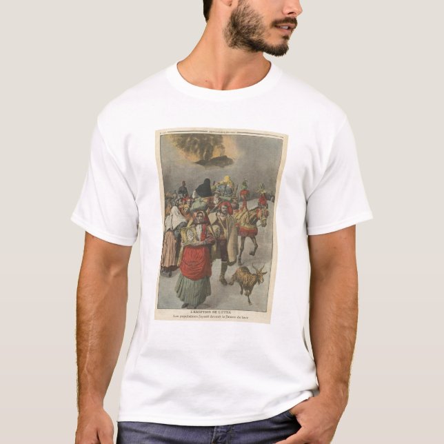 Camiseta Erupción del monte Etna (Anverso)