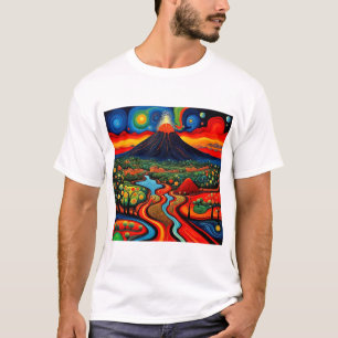 Camiseta Erupción del volcán en la noche 10