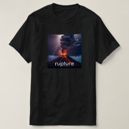 Camiseta Erupción del volcán + relámpago - Negro personaliz