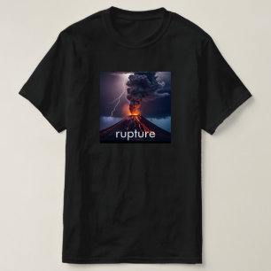 Camiseta Erupción del volcán + relámpago - Negro personaliz