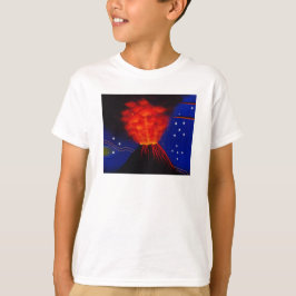 Camiseta Erupción del volcán y las estrellas