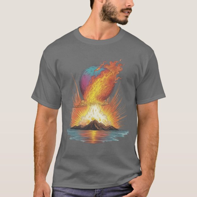 Camiseta Erupción planetaria (Anverso)