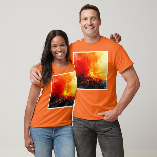 Camiseta Erupción volcánica arte abstracto (Unisexo)