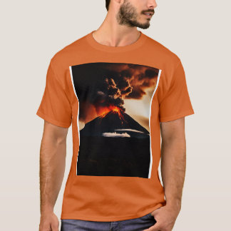 Camiseta Erupción volcánica con flujo lava
