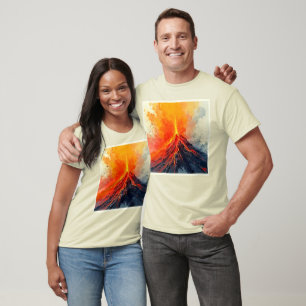 Camiseta Erupción Volcánica: Poder en Bruto