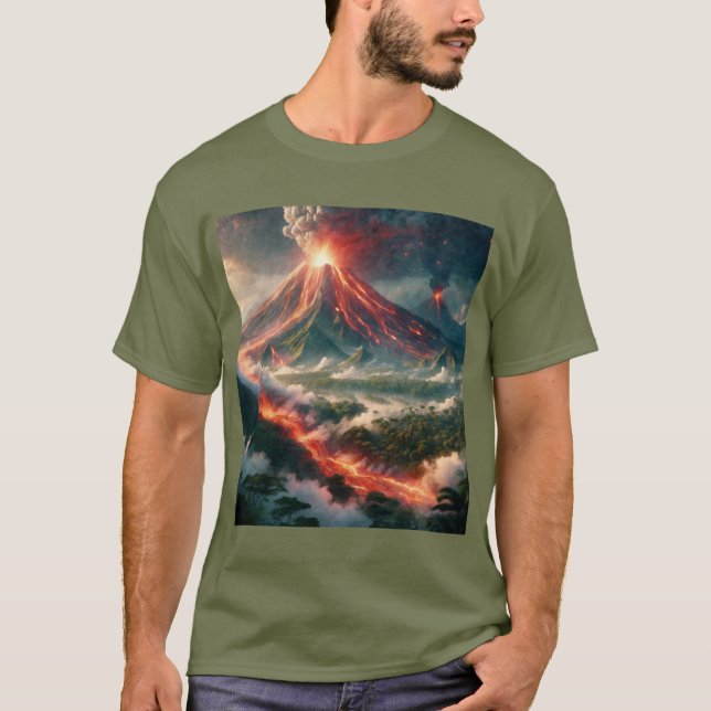Camiseta Erupciones volcánicas (Anverso)