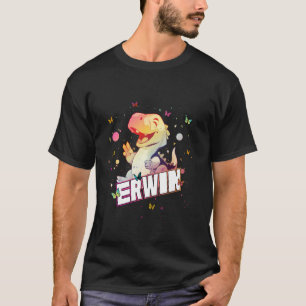 Camiseta ERWIN - Nombre de niño lindo con dinosaurio lindo
