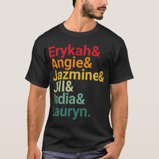 Camiseta Erykah, Angie, Jazmine, India, Lauryn Sunset Retro