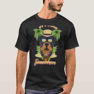 Camiseta Es 5 O'Clock En Algún Lugar Bebiendo Rottweiler