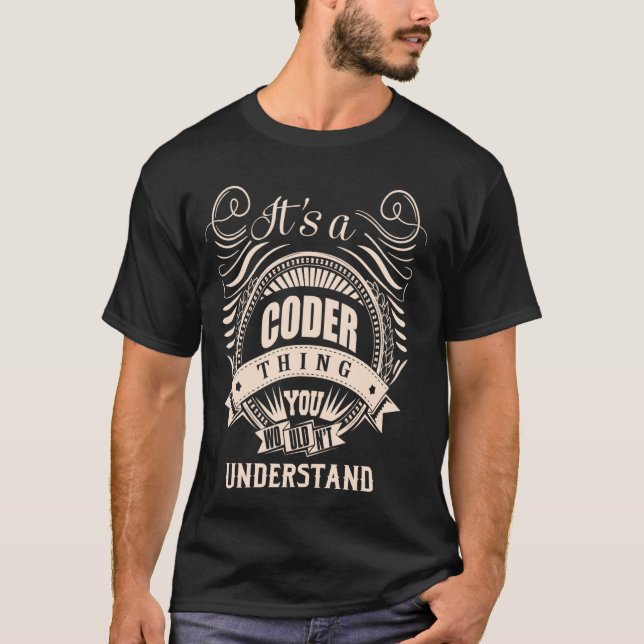 Camiseta Es algo CODER Regalos (Anverso)