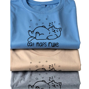 Camiseta Es Amante de Gatos de Hora de la Siesta