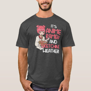 Camiseta Es Anime Ramen y Esbozo Anime Merch 376