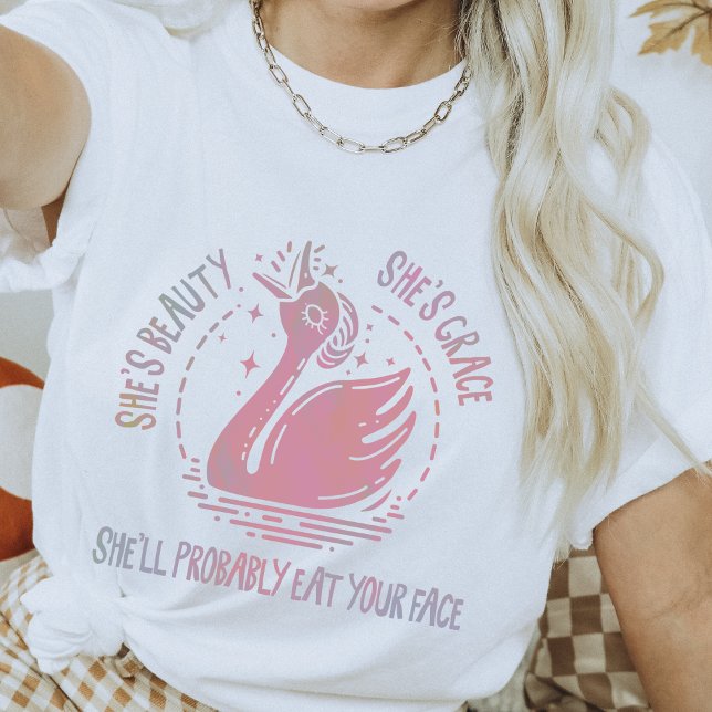 Camiseta Es belleza, es un divertido cisne sarcástico (Subido por el creador)