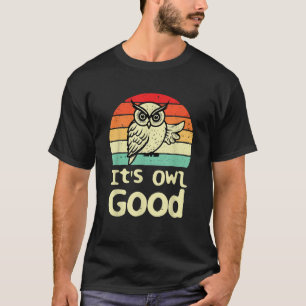 Camiseta Es Búho bueno retro Bird Anim natural de lechuza v