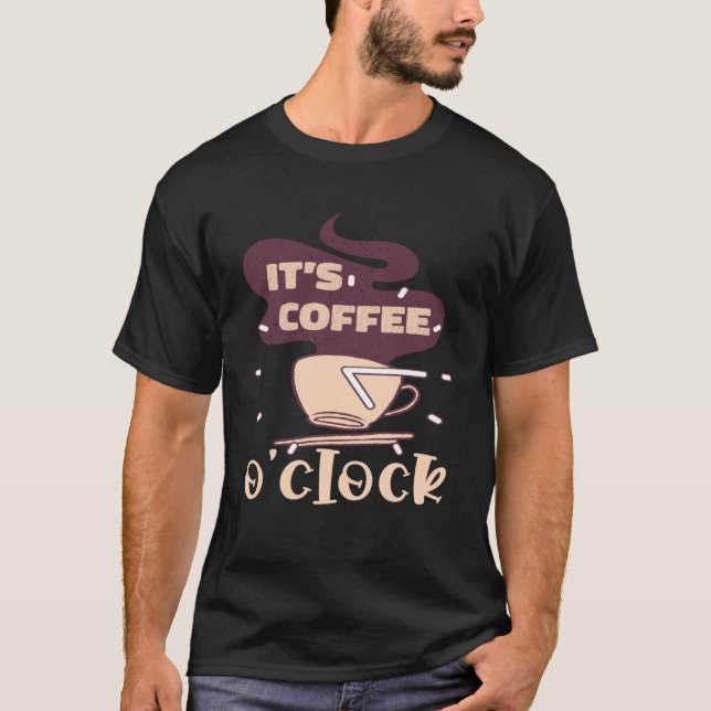 Camiseta Es Café O Clock Caffeine (Anverso)
