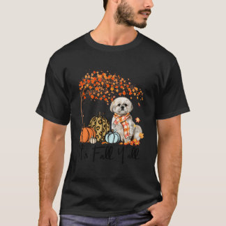 Camiseta Es Caída Y'Todos Shih Tzus Perro Lover Calabaza Ot