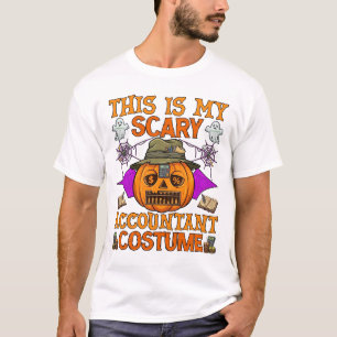Camiseta Es Calculadora De Calabaza De Disfraz De Contador