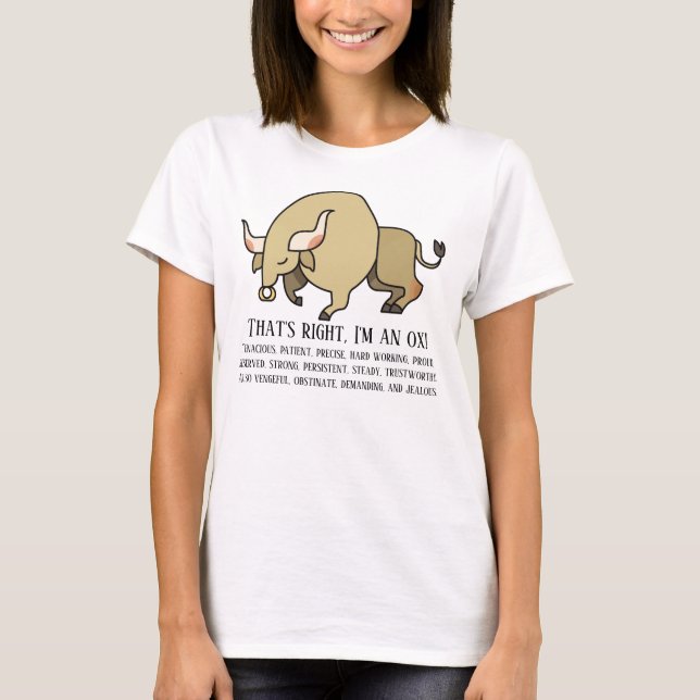 Camiseta ¡Es cierto, soy un buey! (Anverso)