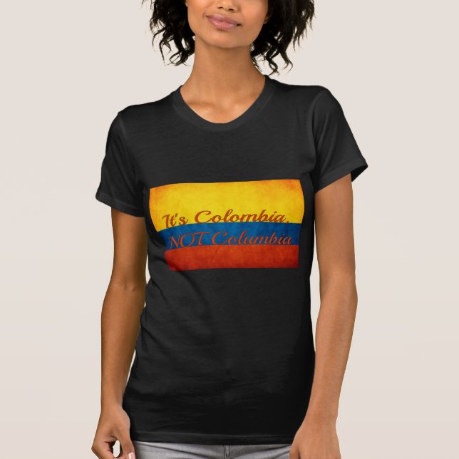 Camiseta "Es Colombia, no Columbia" (Anverso)