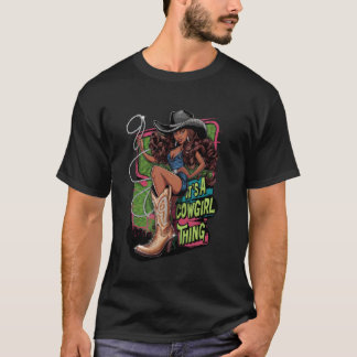 Camiseta Es Cosa De Vaquera Botas Y Brillo Melanina Occiden