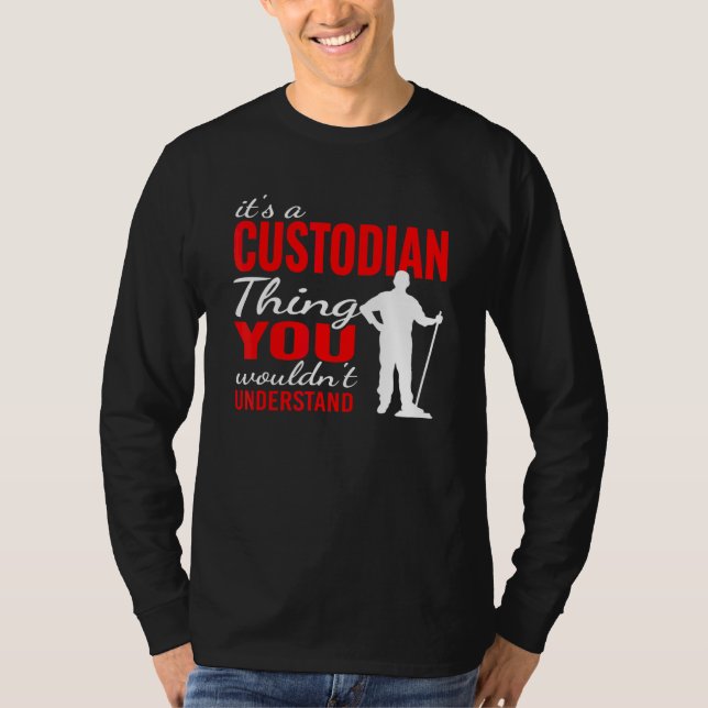 Camiseta Es cosa del custodio para el custodio de limpieza  (Anverso)