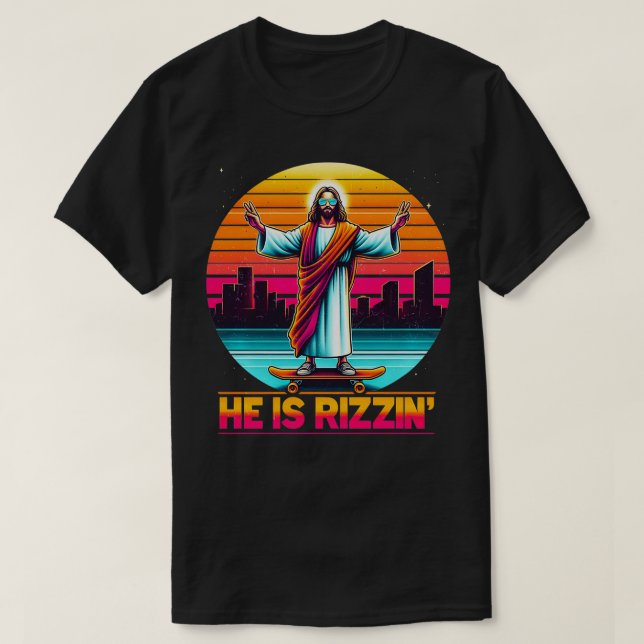 Camiseta Es Cristiano Rizzen Jesús Tiene Skateboard Rizzen (Diseño del anverso)