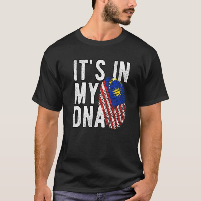 Camiseta Es curioso que esté en mi ADN Bandera Malasia Huel (Anverso)