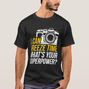 Camiseta Es curioso que pueda congelar el diseño fotográfic