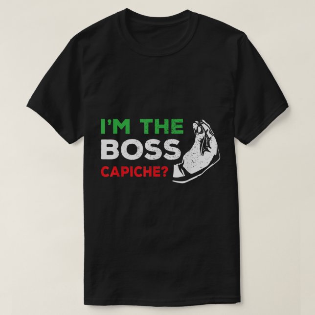 Camiseta Es curioso que sea el jefe italiano Nonna Capiche  (Diseño del anverso)