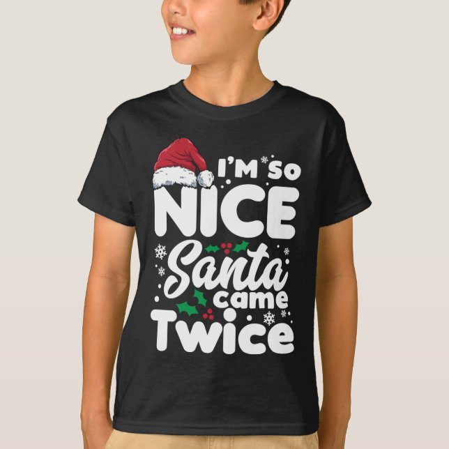 Camiseta Es curioso que sea tan lindo que Santa viniera dos (Anverso)