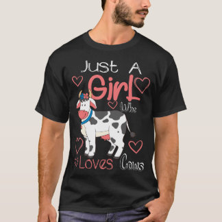 Camiseta Es curioso que solo sea un Chica que ama las vacas
