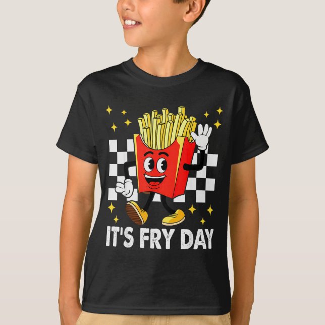 Camiseta Es día de papas fritas - Comida rápida divertida d (Anverso)