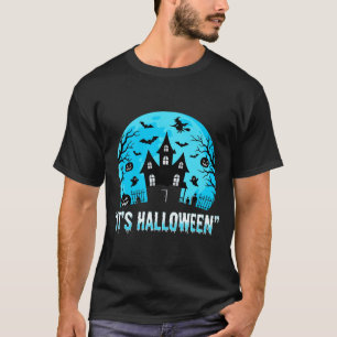 Camiseta Es diseño de murciélago de casa embrujada de Hallo