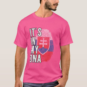 Camiseta Es divertido, está en mi ADN bandera de Eslovaquia