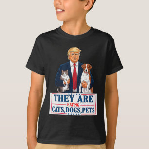 Camiseta Es Divertido Que Están Comiendo Los Perros Los Gat