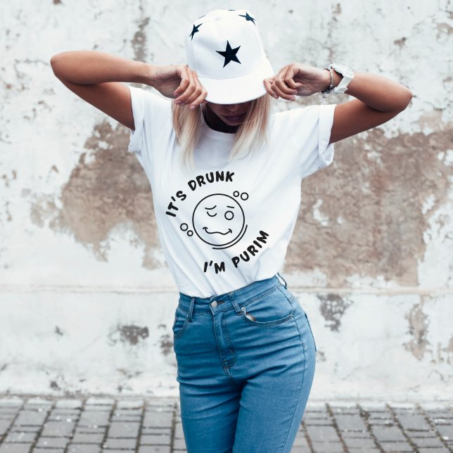 Camiseta Es ebrio. Soy Purim gracioso. (Subido por el creador)