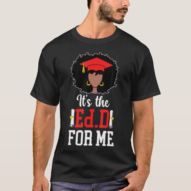 Camiseta Es Edd G, Médico Negro De Educación (Anverso)