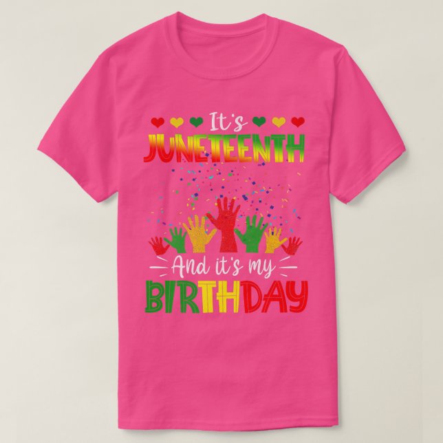 Camiseta Es el 10 de junio y mi cumpleaños el junio negro a (Diseño del anverso)