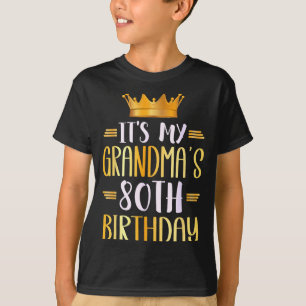 Camiseta Es el 80 cumpleaños de mi abuela Feliz 80 años