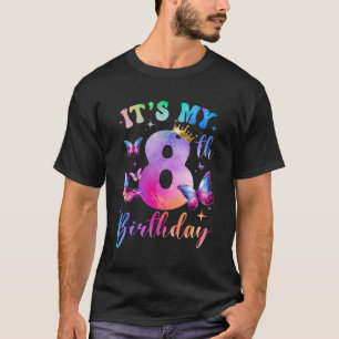 Camiseta Es el 8° cumpleaños de los Chicas Butterfly Party