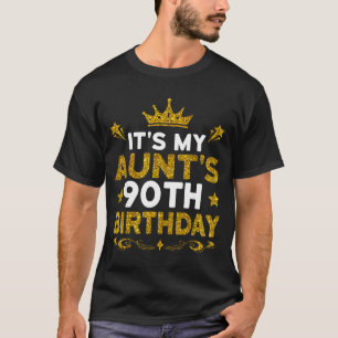 Camiseta Es el 90 cumpleaños de mi tía Feliz cumpleaños 90 