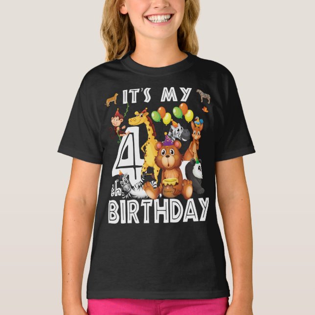 Camiseta Es el amor de mi cuarto cumpleaños de los animales (Anverso)