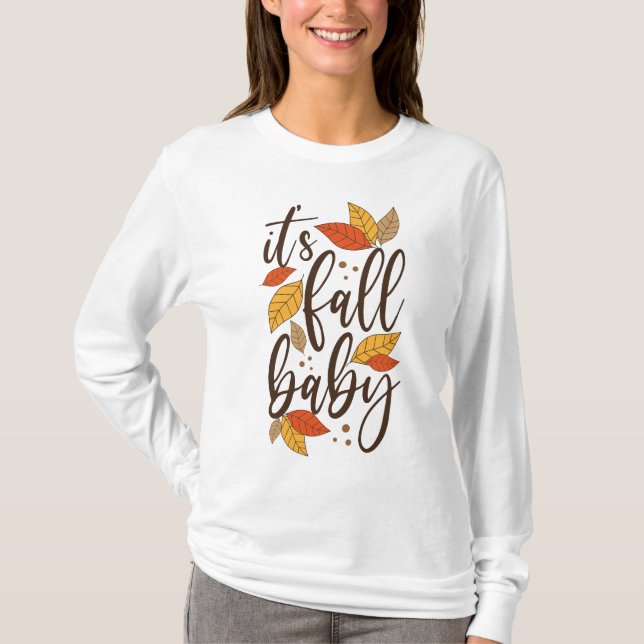 Camiseta Es el bebé otoño (Anverso)