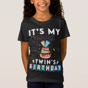 Camiseta Es el confetti de cumpleaños de mi familia gemela 