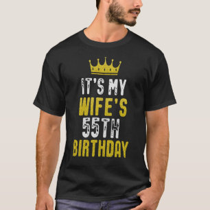 Camiseta Es el cumpleaños 55 de mi esposa, 1968, Wif