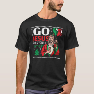 Camiseta Es el cumpleaños de Jesús en los Navidades